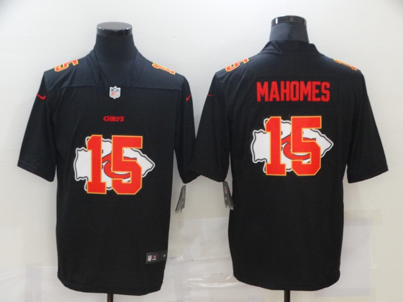 Men's Kansas City Chiefs Patrick Mahomes #15 Black Alternate Jersey